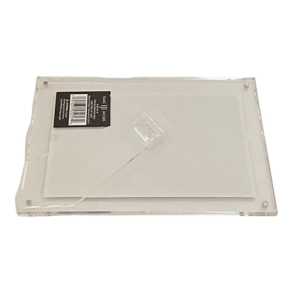 4 Pack Isaac Jacobs Acrylic Clear Frameless 6